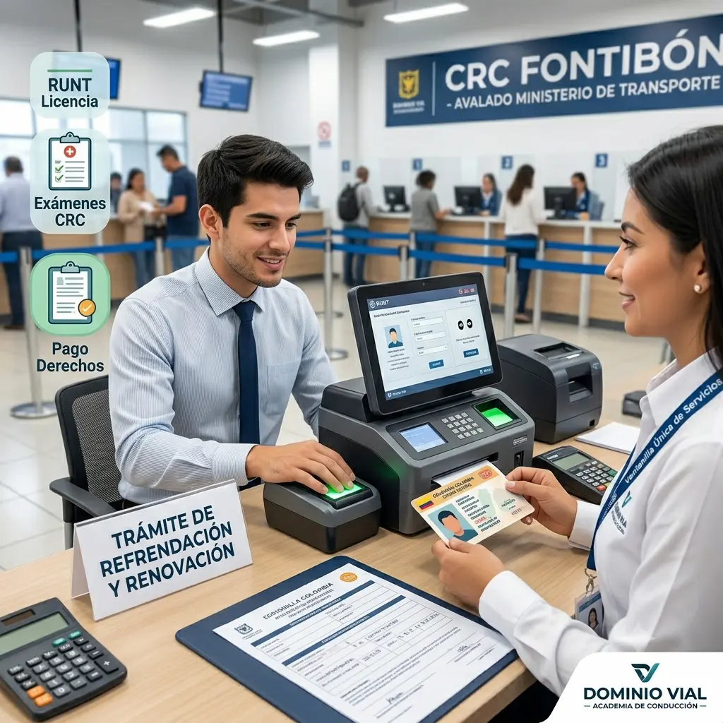 refrendar pase en fontibon RUNT licencia y renovacion